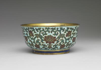 图片[2]-Copper bowl in cloisonne enamels, Qing dynasty (1644-1911)-China Archive